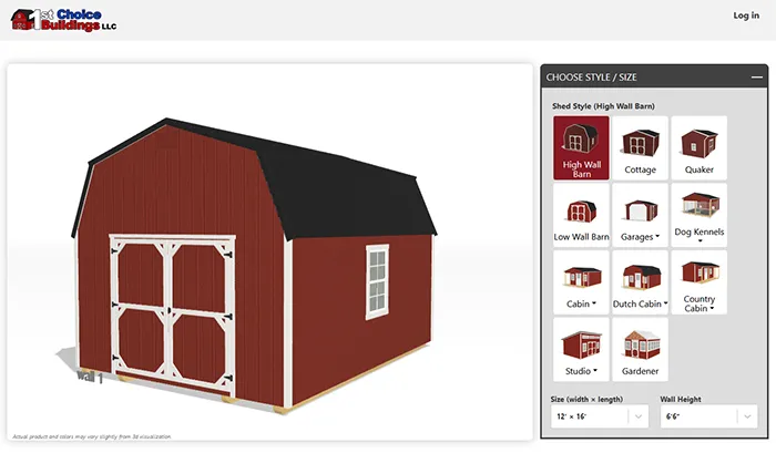 Design your own custom barn or shed